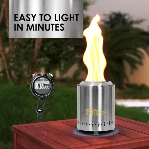 Red Mountain Valley Smokeless Tabletop Fire Pit with Mat, Portable Mini Low Smok